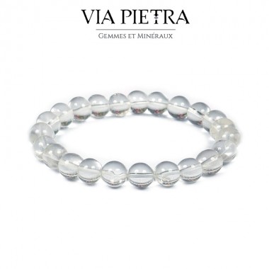Bracelet Quartz Cristal de roche lithothérapie, propriété, vertu, litho, bien être, bienfait, soin par les pierres