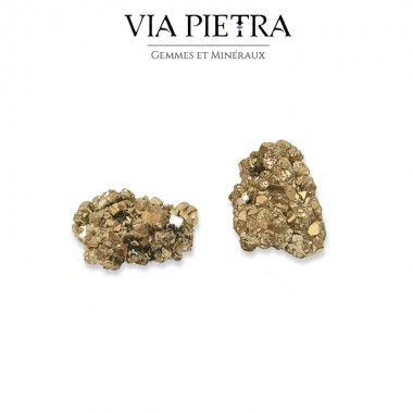 Pierre roulée Pyrite - Pyrite cristaux brute, Pierre brute naturelle Pyrite - Pérou - l'or des fous