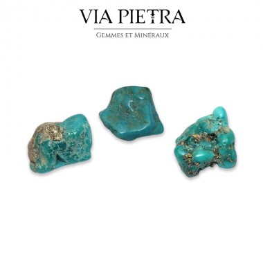 Pierre roulée Turquoise naturelle, Turquoise véritable bleue arizona, turquoise lithothérapie, vertu, bienfait chakra gorge
