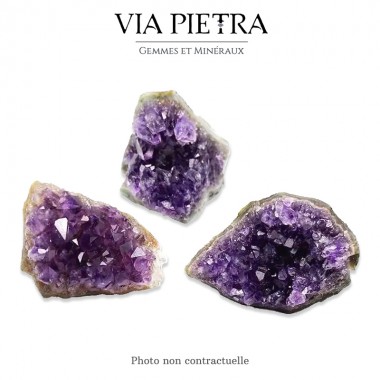 Pierre brute, minéraux cristaux Améthyste, pierre naturelle lithothérapie Améthyste - Brésil, vertu bienfait Améthyste