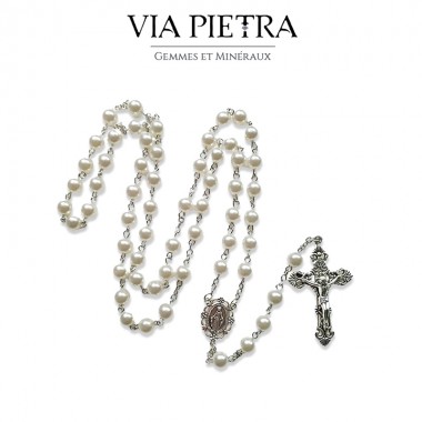 Chapelet perles, rosaire en métal, chapelet pas cher, chapelet rosaire religieux chrétien, chapelet chrétien catholique